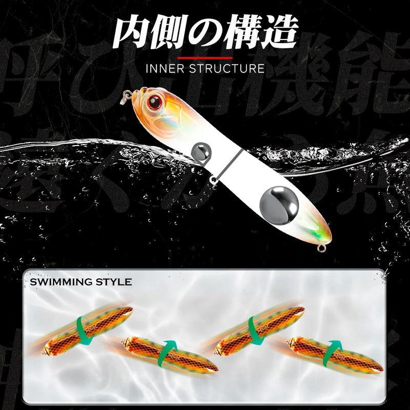 HuntHouse Crazy Surface Tractor Topwater Pencil Fishing | SAMAG