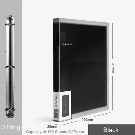 Fashion Colors Ring Binder A4 File Folder Folder 2-Rings Office Document Organizer File Storage A4 Binder Folder With Rings