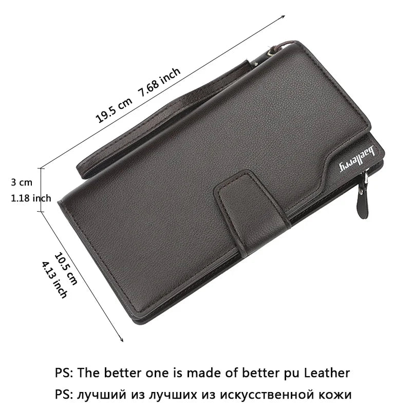 New Card Holder Men Wallets Business Long Design Quality Fashion Casual Men Purse Zipper Multi-function Wallets