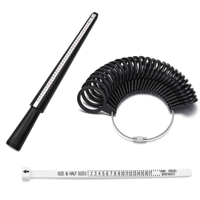 Professional Measuring Gauge Finger Ring Stick Sizer UK/US Official British/American For DIY Fashion Jewelry Measuring Tools Set