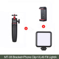 Ulanzi Mini Portable LED Video Light Triple Cold Shoe Rechargeable Vlog Fill Light Photography Lighting Tripod Kit CRI95+