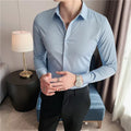 Plus Size S-7XL Men Dress Shirt Autumn Long Sleeve Solid | SAMAG