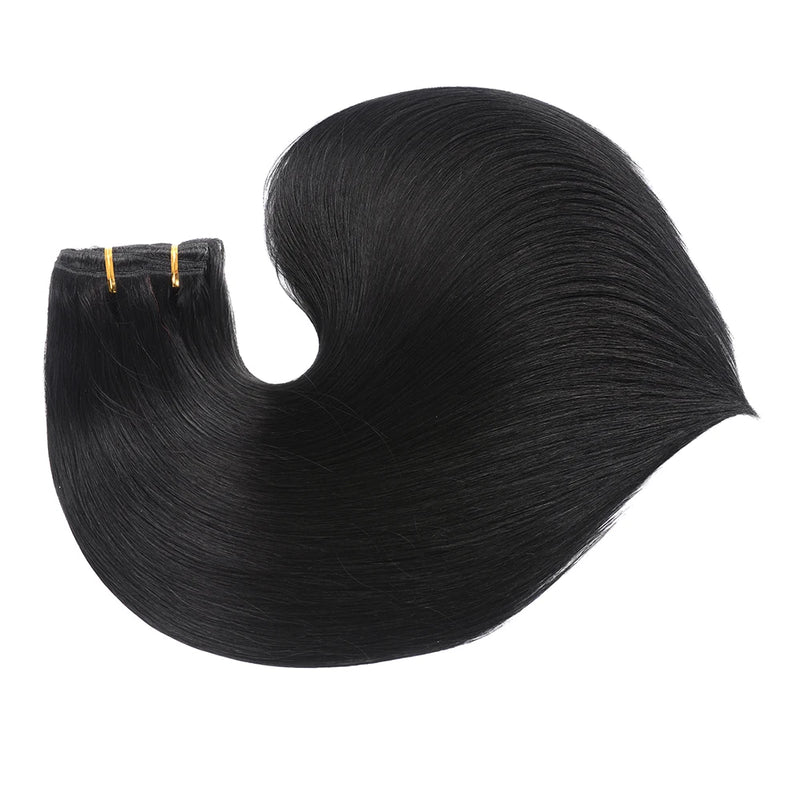 Doreen Full Head Brazilian Machine Remy Clip in Hair Extensions Human Hair 100% Real Natural Hairpiece Clips On 120G 14 To 22