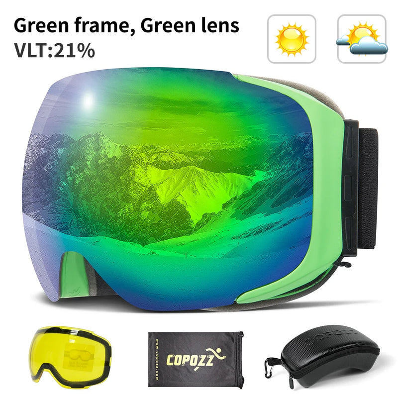 COPOZZ Magnetic Ski Goggles with 2s Quick - Change Lens - View 7 | SAMAG