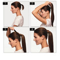 BHF Ponytail Human Hair Remy Straight European Ponytail Hairstyles 100g 100% Natural Hair Horse Tail Clip in Extensions