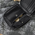 Men Crazy horse Genuine Leather Coin Wallet Real Leather Snap Short Purse Women Coin Pocket Zip Around Small Trifold Pocket