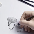 ARRIVAL silver color designer Rings  Two Gifts 88 CZ Wedding Engagement  For Women Brand Wholesale Sepcial Unique R103