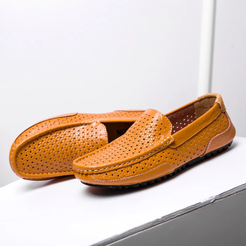 Fashion Men's Casual Shoes Brand Mens Dress Shoes Classic Genuine Leather Mens Loafer Plus Size Classic