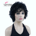 StrongBeauty Short Wig Soft Tousled Curls Blonde Highlights Full Synthetic Wigs COLOUR CHOICES