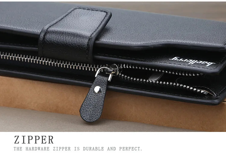 New Card Holder Men Wallets Business Long Design Quality Fashion Casual Men Purse Zipper Multi-function Wallets