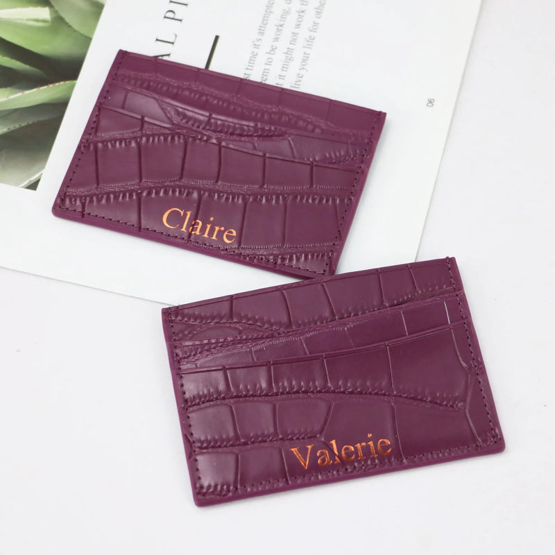 Classic Crocodile Pattern Card Holder Men Women Genuine Leather Leather Credit Card Case ID Card Holder Wallet Purse Pouch