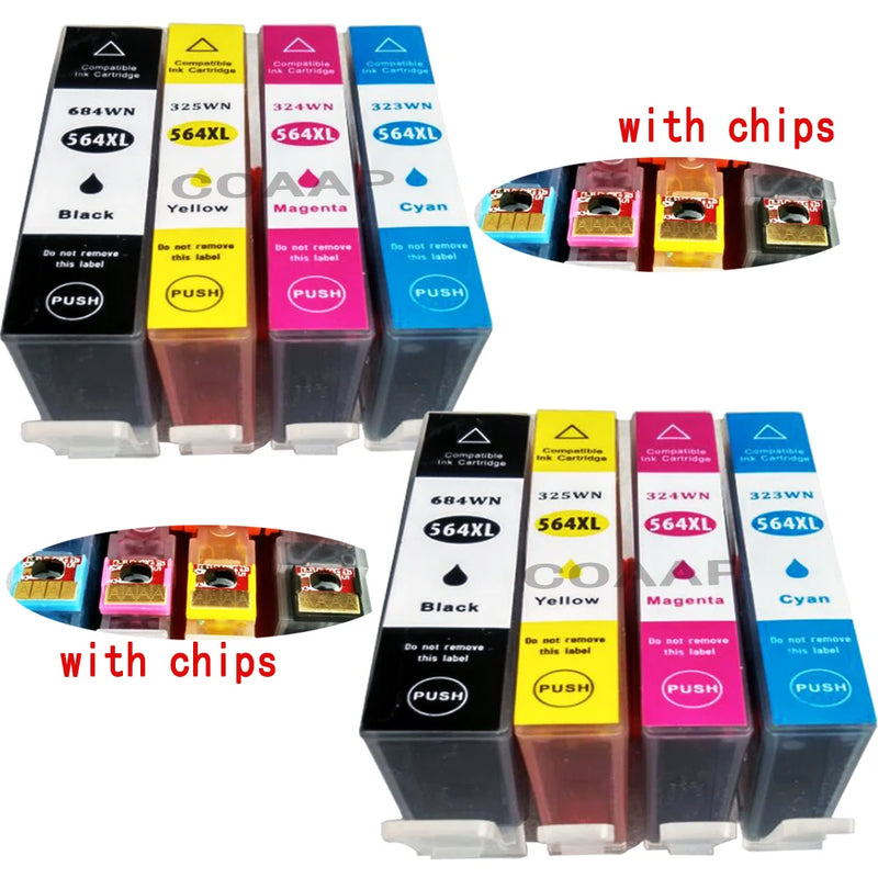 COAAP 564 Ink Cartridge Compatible HP564 HP 564XL For HP Photosmart 5510 5515 5520 5522 5525 6510 6520 7510 7515 7520 7525