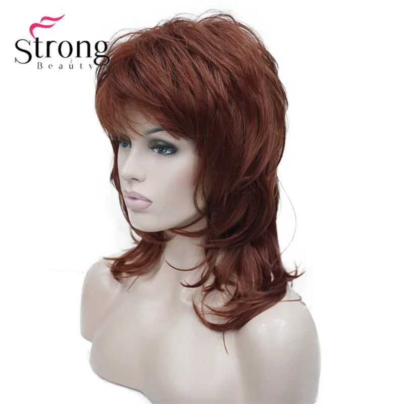 StrongBeauty Long Shaggy Layered Ombre Blonde Classic Cap Full Synthetic Wig Women's Wigs COLOUR CHOICES
