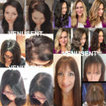 15x16cm Virgin European Human Hair Topper Hair Piece Clips in Loose Wave Silk Top Base Topper with Bangs for Thinning Hair Women