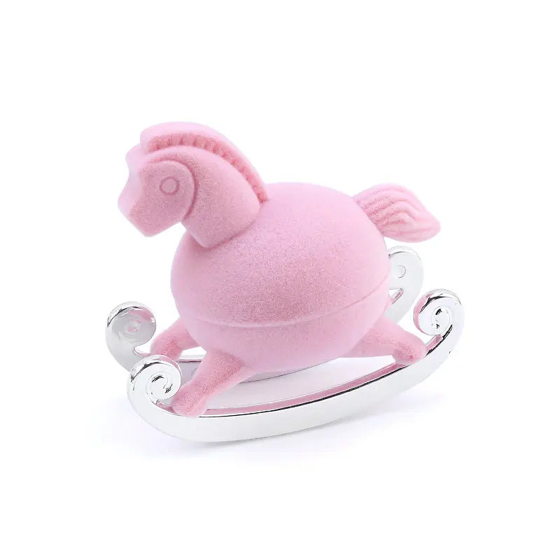 1 Piece Cute Pink Pony Velvet Jewelry Box Wedding Ring Box Gift Boxes For Jewelry Packaging Rings Necklace Display Storage