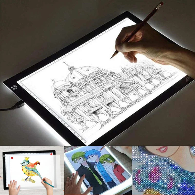 A4/A3 Drawing Tablet Digital Graphic Tablet LED Diamond Painting Light Pad Board Portable Board for X-ray Film Viewer
