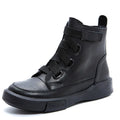Handmade high-top shoes women's tide new  thick bottom plus velvet ins super fire retro leisure