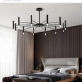 Black Chandelier Living room Foyer Hotel Large Chandelier Indoor Nordic Post Modern Loft Industiral Vintage Chandelier Lighting