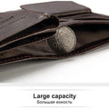 KAVIS Genuine Leather Wallet Men Passport Holder Coin Purse Magic Walet PORTFOLIO MAN Portomonee Mini Vallet Passport Cover