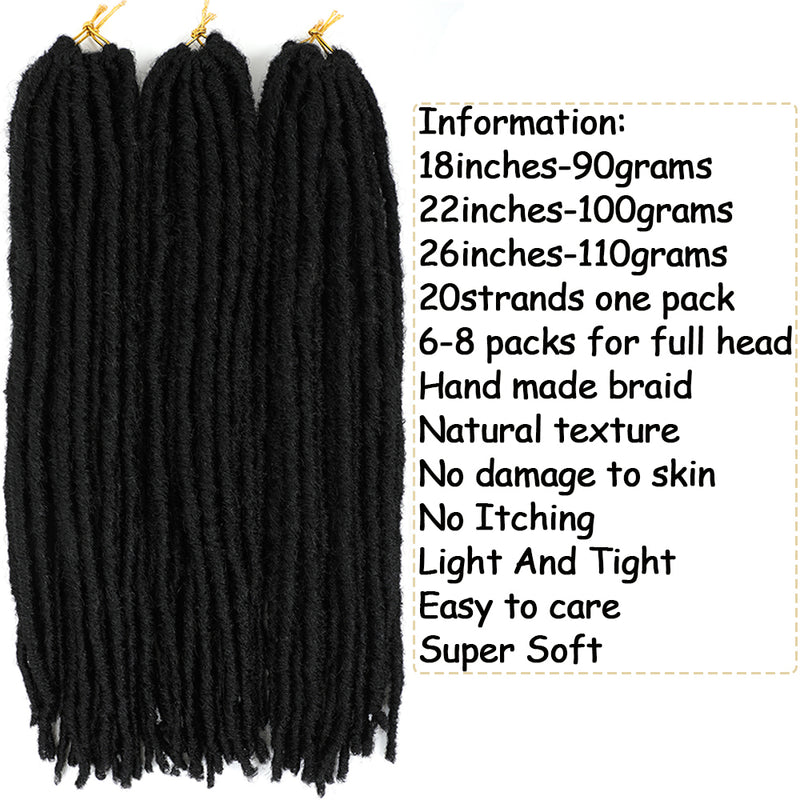 Synthetic Crochet Braiding Hair Extensions Dreadlocks Ombre Brown Colored X-TRESS Soft Straight Faux Locs Braids Hair For Women