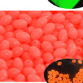INFOF 100-500pcs/lot Soft Egg Beads Fishing Stop Luminous Oval Rubber Stopper Night Fly Fishing Accessories pesca