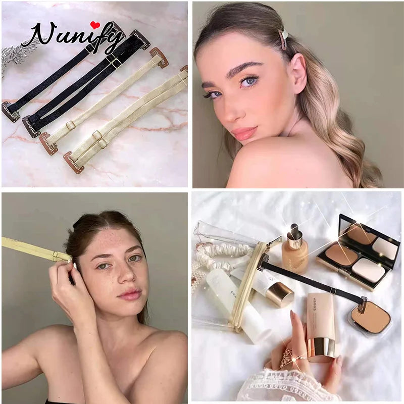 Nunify Adjustable Double Stretch Band For Eyes And Eyebrows Eyes Lift Hair Band Magic Elastic Band With Hold Bb Clips