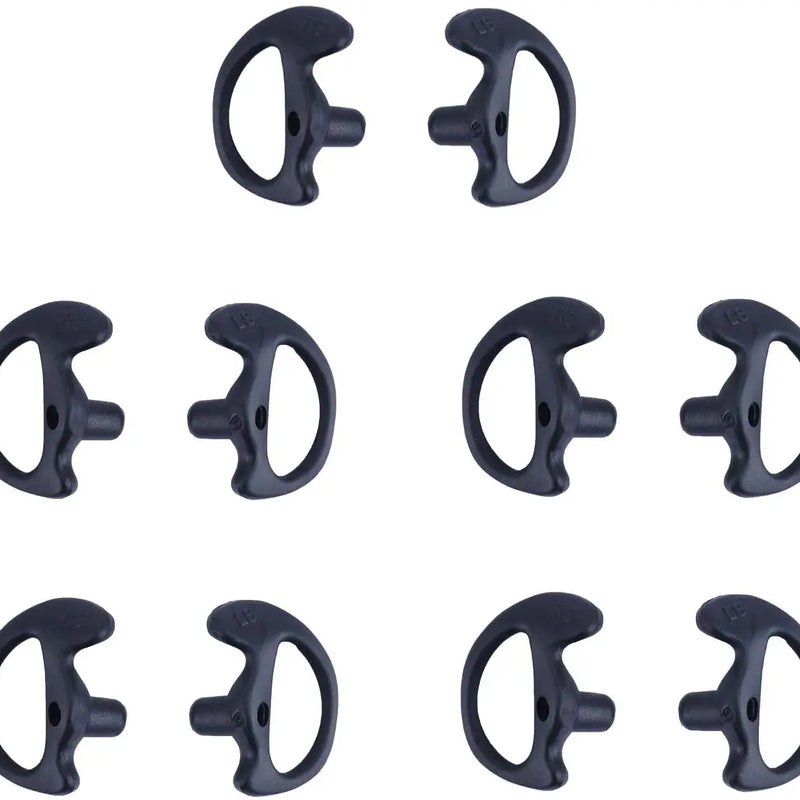 Lot 5 Pair White Silicone Earmold Earbud for Universal Walkie Talkie Radio Air Acoustic Coil Tube Earpiece Headphone S/M/L Size