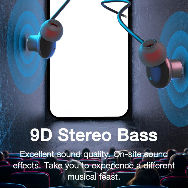 EARDECO 180 Hour Playback Bluetooth Headphones Bass Wireless Headphones Earphones with Mic Stereo Neckband Sport Headset TF Card
