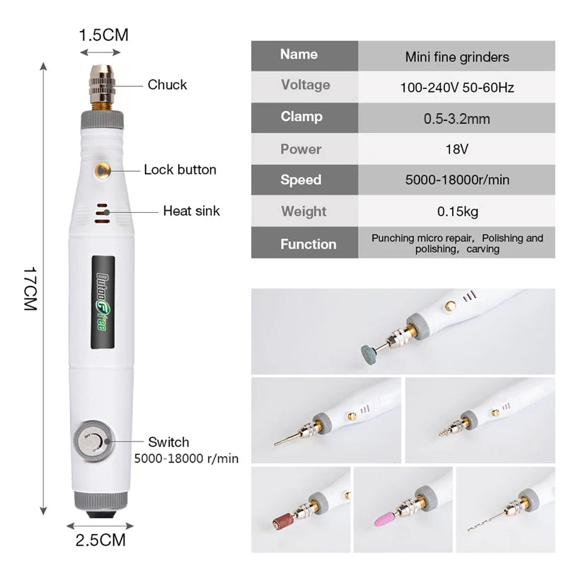 110V/220V Electric Drill Engraving Pen Home DIY Mini Machine Power Tools With Dremel Accessories Rotary Set - View 3 | SAMAG