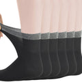 Men's Bamboo Diabetic Ankle Socks with Seamless Toe and Non-Binding Top,6 Pairs L Size(10-13)