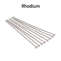100-200pcs/bag 20 25 30 40 50 60 mm Flat Head Pins Gold/Copper/Rhodium Headpins For Jewelry Findings Making DIY Supplies