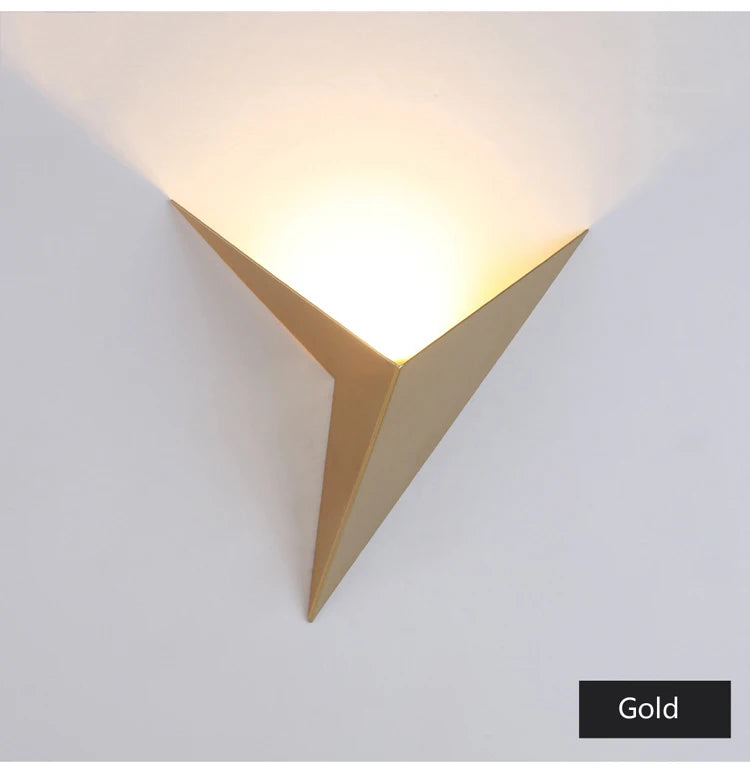 Creative Triangle Wall Lamp Nordic Led Wall Light Living Room Background Bedside Lamps Stairs Indoor Bra Wall Sconce Lighting