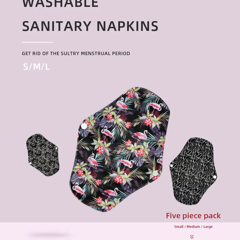 Reusable Menstrual Pads for Monthly Gaskets Women's Panties Washable Sanitary Napkin Female Hygiene Daily Towels Personal Health