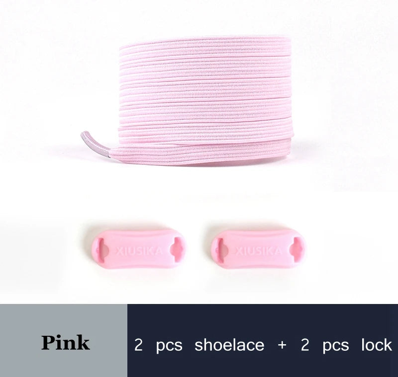 2022 New No Tie Shoe laces Elastic Laces Sneakers Flat Shoelaces without ties Kids Adult Quick Shoe lace Rubber Bands for Shoes