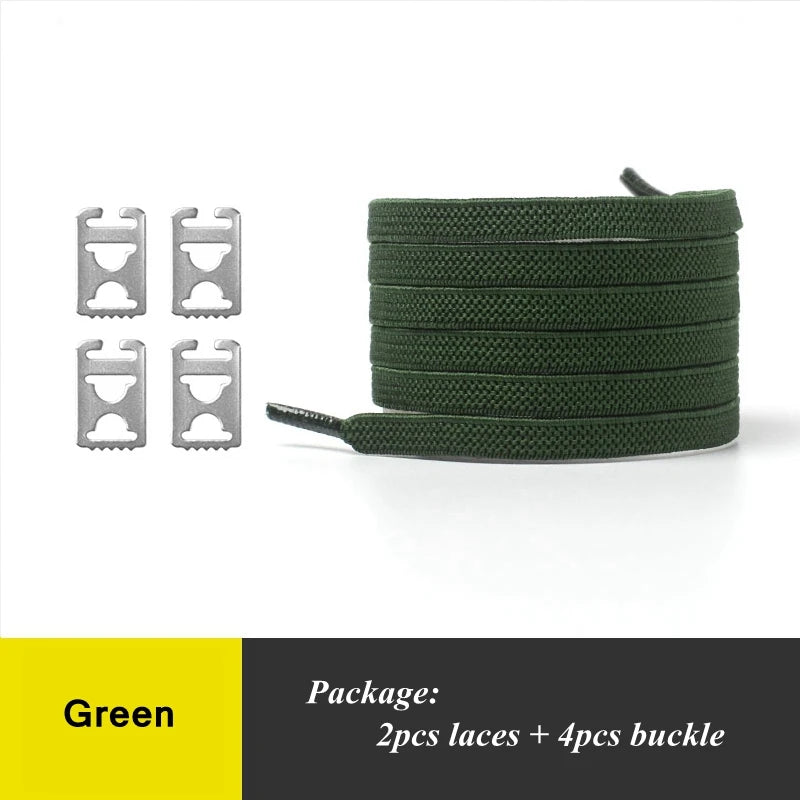 1Pair No Tie Shoelaces Elastic Shoelaces Kids Adult Quick Lazy Laces Flats Rubber Sneakers Running Shoelace 24 Colors