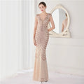 DEERVEADO Elegant V Neck Mermaid Evening Dress Long | SAMAG