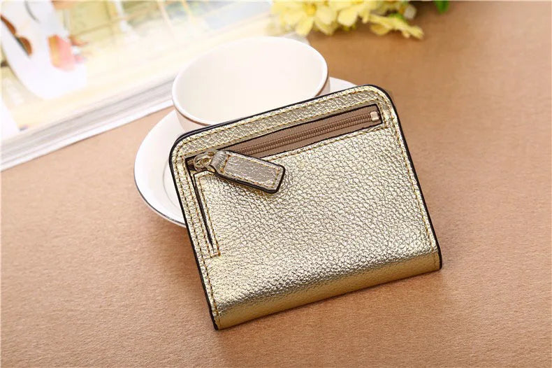 Fashion Split Leather Women Wallets Mini Purse Lady Small Leather Wallet with Coin Pocket