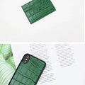 Classic Crocodile Pattern Card Holder Men Women Genuine Leather Leather Credit Card Case ID Card Holder Wallet Purse Pouch