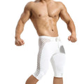 GANYANR Running Tights Men Compression Gym Leggings Fitness Basketball Sexy Sport Jogging Training Athletic Yoga Shorts Workout