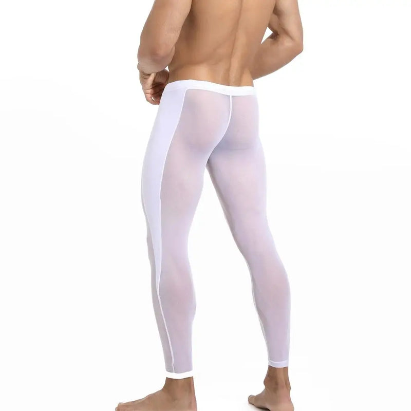 GANYANR Running Tights Men Compression Pants Sportswear Leggings Gym Fitness Basketball Yoga Track Long Dry Fit Funky Sexy Pouch