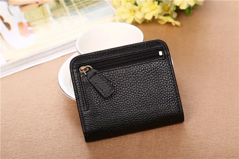 Fashion Split Leather Women Wallets Mini Purse Lady Small Leather Wallet with Coin Pocket