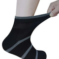 Men's Bamboo Diabetic Ankle Socks with Seamless Toe and Non-Binding Top,6 Pairs L Size(10-13)