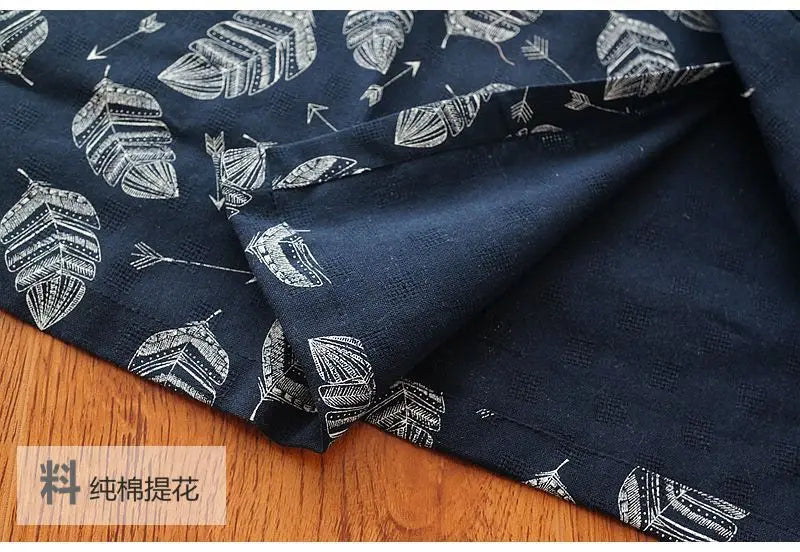 Oversize Japanese Style Kimono Cardigan Set Men's Nightwear Bathrobe Cotton Comfortable Home Suit Robe Sleepwear Daily Casual