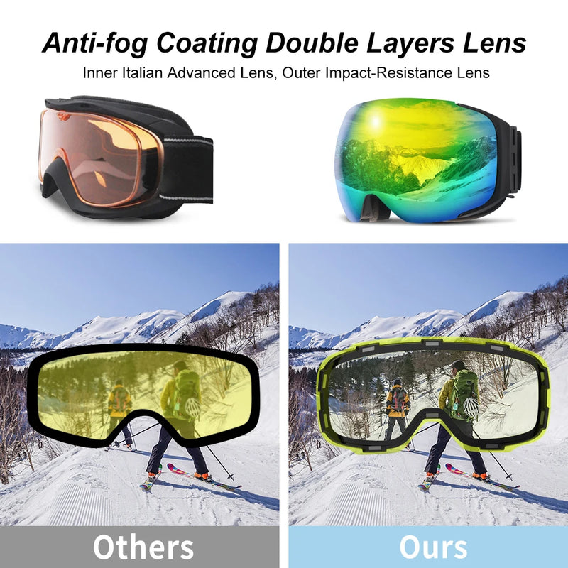 COPOZZ Magnetic Ski Goggles with 2s Quick - Change Lens - View 3 | SAMAG