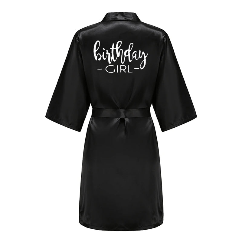 Birthday Party Girl & Entourage Satin Printing Women | SAMAG