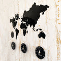 World Map Large Wall Clock New York London Tokyo Personalized Time Zone Silent Non Ticking Wall Clock Office Geographic Wall Art