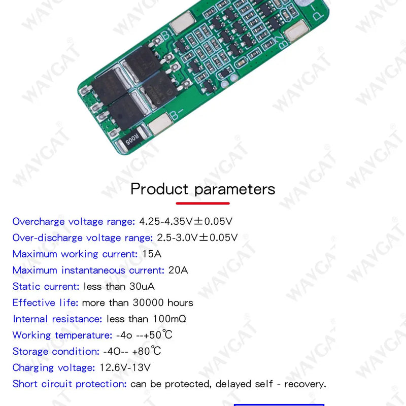 3S/4S 20 40A 60A Li-ion Lithium Battery Charger Protection Board 18650 BMS Drill Motor 11.1V 12.6V/14.8V 16.8V Enhance/Balance