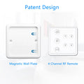 Tuya Smart Life RF WIFI Curtain Switch for Roller Shutter Window Blinds with Remote 4 Channel App Timer Google Home Alexa Echo