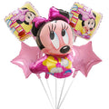 5pcs Mickey Minnie Head Birthday Party Decoration Balloon Helium Foil Balloons Baby 1st Baby Shower Air Globos Kids Toys Ball