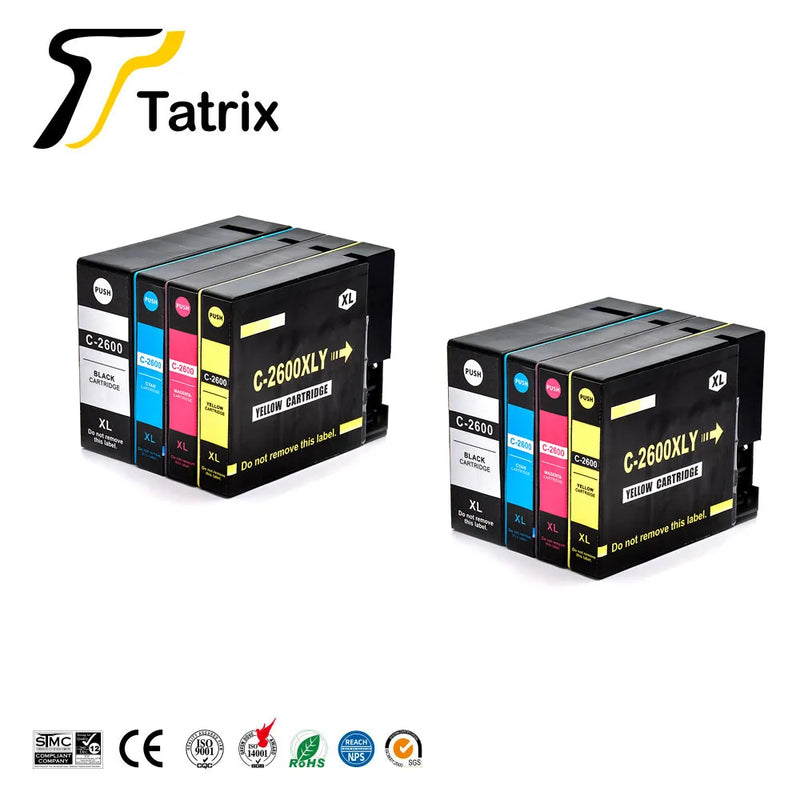 Tatrix For Canon 2600 PGI2600 PGI2600XL Compatible Ink Cartridge For Canon MAXIFY IB4060/MB5060/MB5160/MB5360/MB5460 Printer